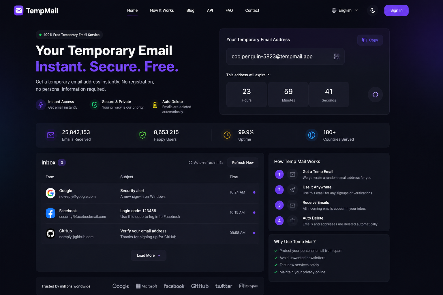 Temporary Email Service